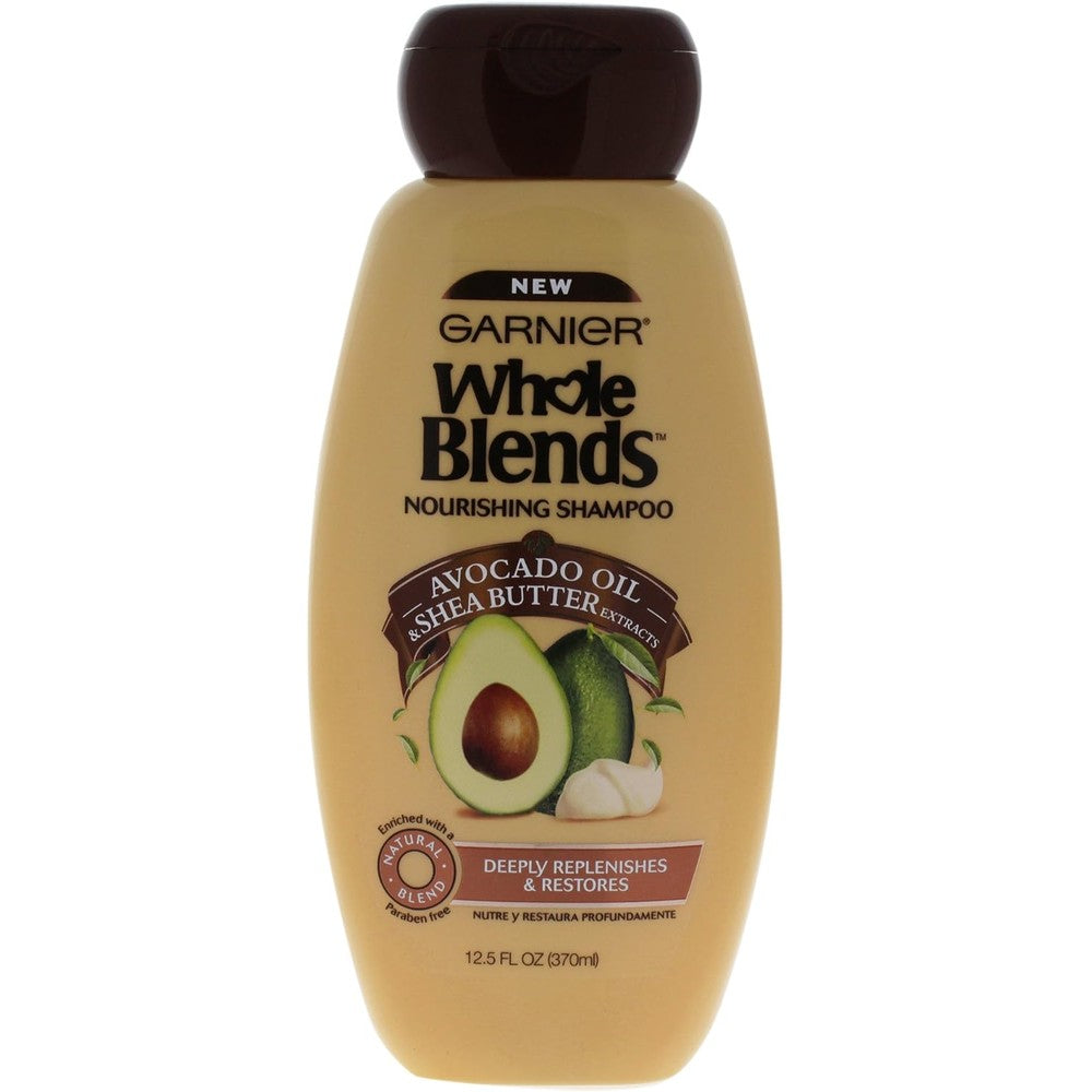 Garnier Whole Blends Nourishing Shampoo With Avocado Oil And Shea Butter Extracts 12.5 Fluid Ounce