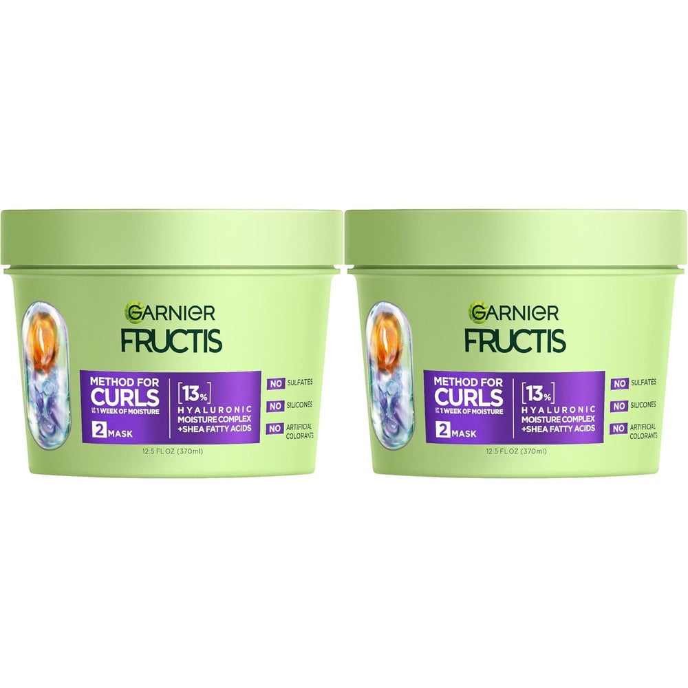 Garnier Fructis Method For Curls Moisture Filling Hair Mask With 13 Percent Hyaluronic Moisture Complex 12.5 Fluid Ounces