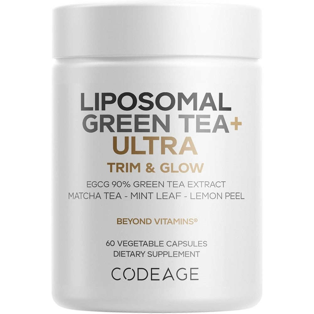 Codeage Liposomal Green Tea Plus Ultra EGCG 90 Percent Matcha 60 Vegetable Capsules