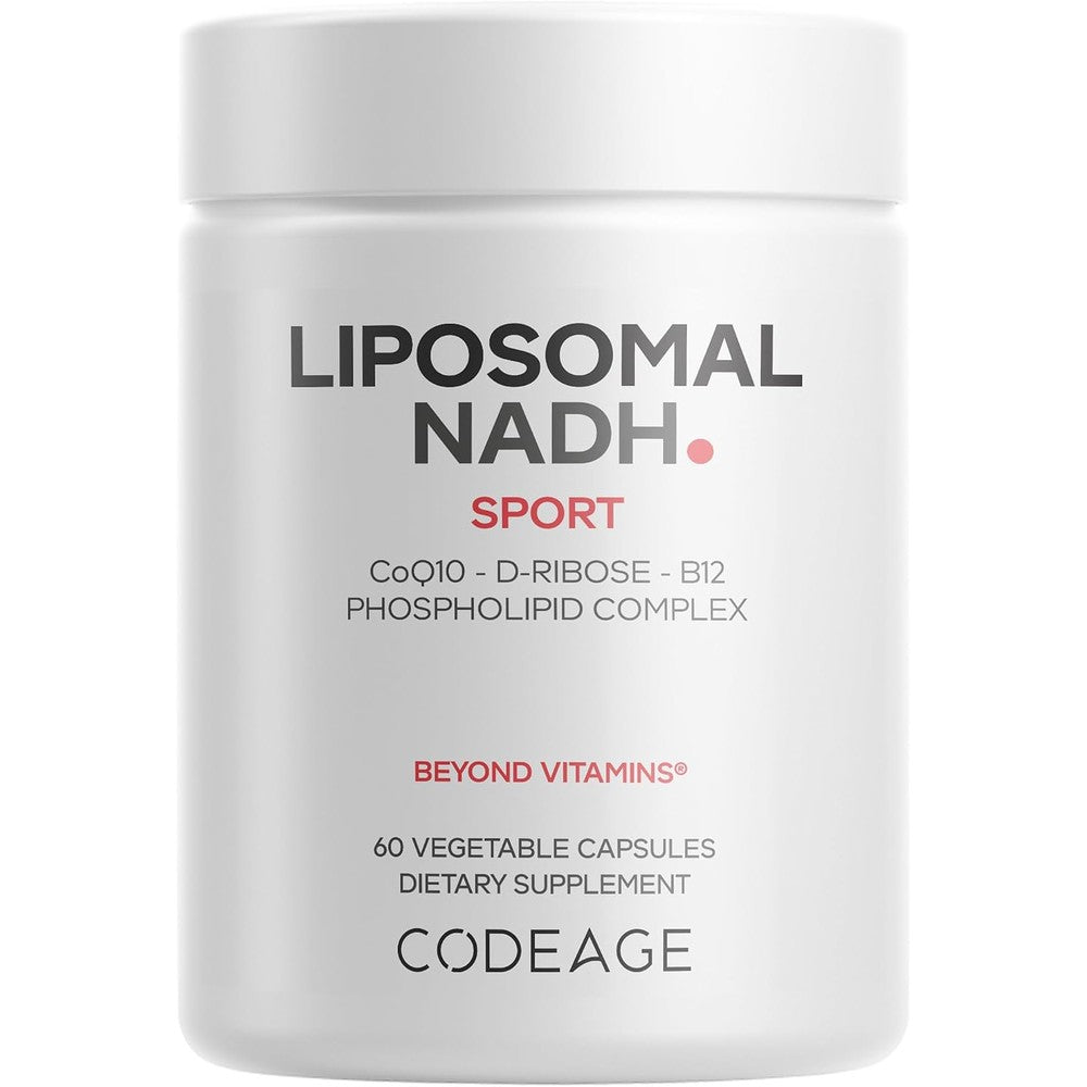 Codeage Liposomal NADH+ Vitamin B12 D-Ribose CoQ10 60 Capsules