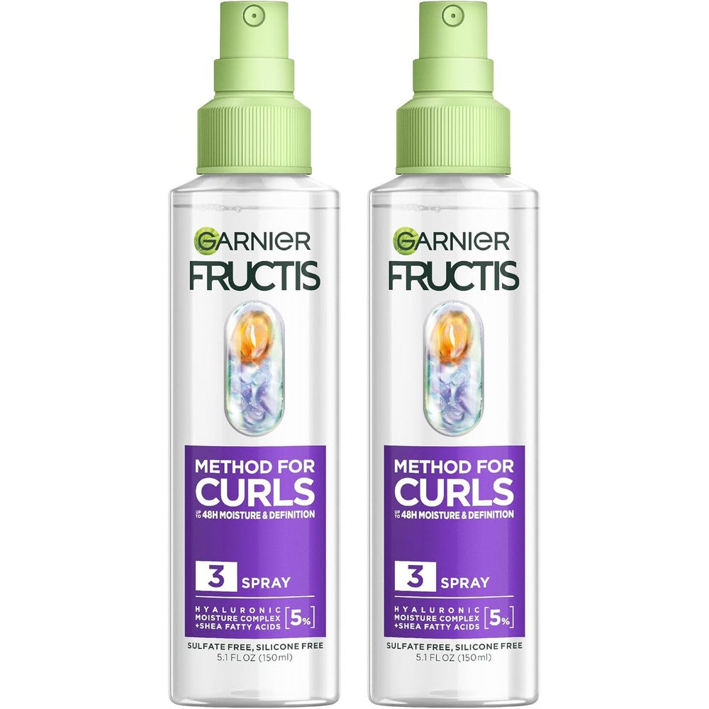 Garnier Fructis Method For Curls Moisture Refreshing Curl Activator Spray With Hyaluronic Moisture Complex 12.5 Fluid Ounce