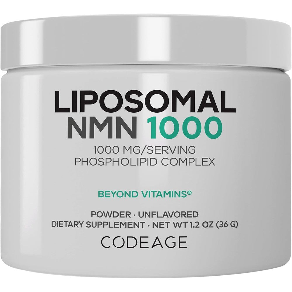 Codeage Liposomal NMN 1000mg Powder Nicotinamide Mononucleotide NAD+ Precursor Unflavored 1.2 Ounces