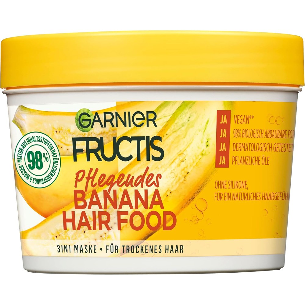Garnier Fructis Nourishing Banana Hair Food 3-In-1 Mask For Dry Hair 390 ml
