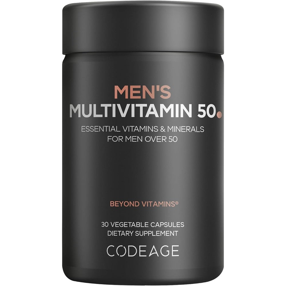Codeage Men's Multivitamin 50+, CoQ10, Probiotics, Lutein, 30 Capsules