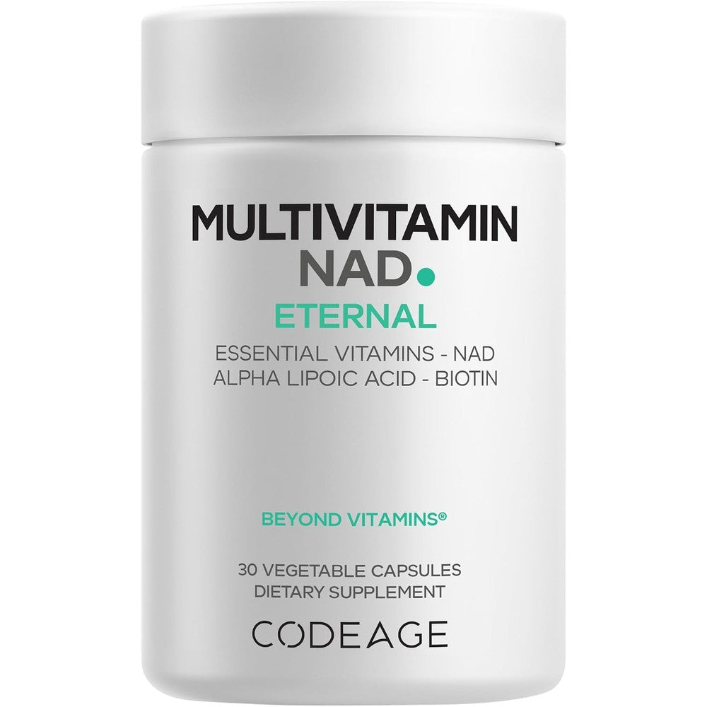 Codeage Multivitamin NAD Supplement NAD Plus Energy And Healthy Aging Support With Vitamin D3 K2 B Complex And Biotin 30 Capsules