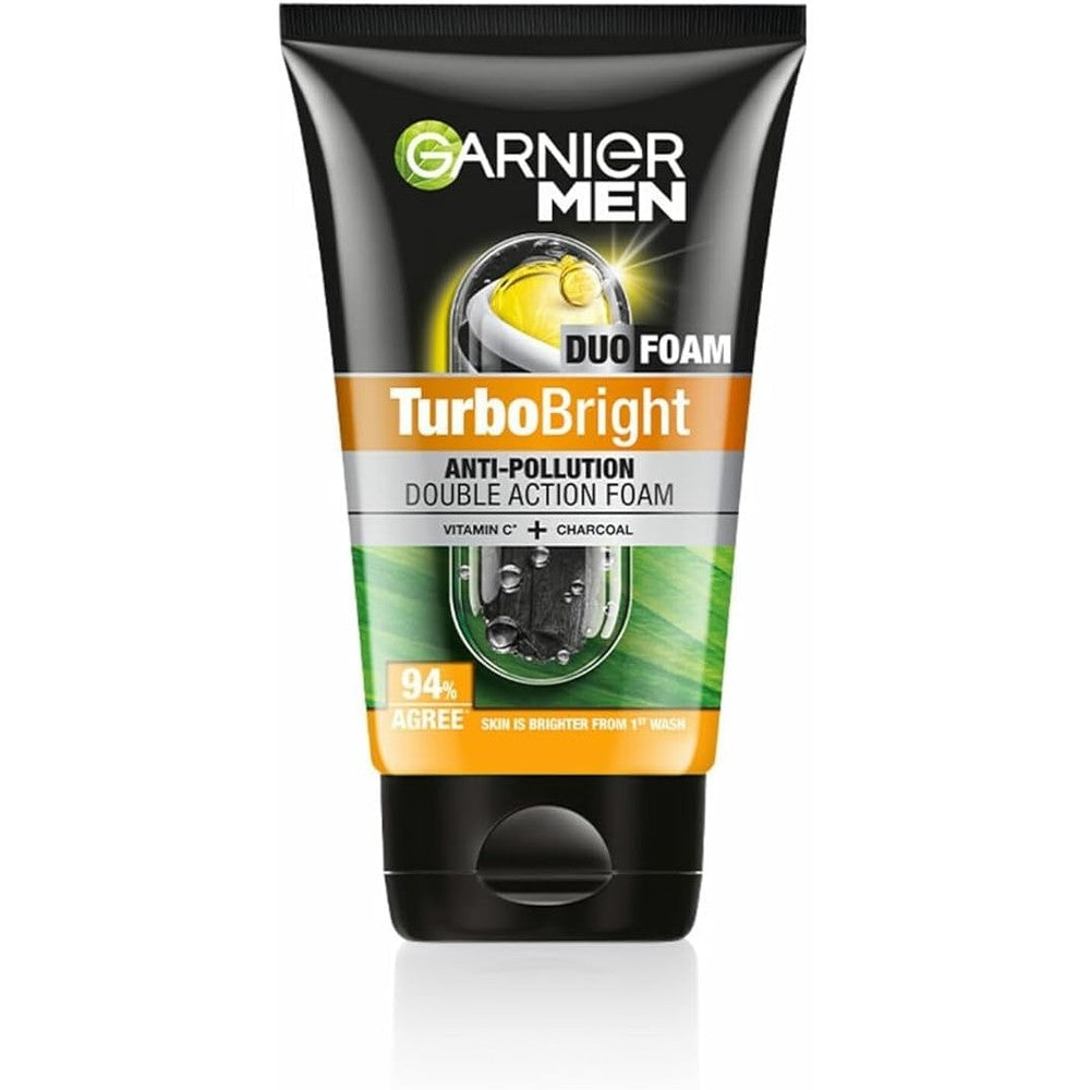 Garnier Men Power White Anti Pollution Double Action Face Wash Charcoal And Clay 100 Gram