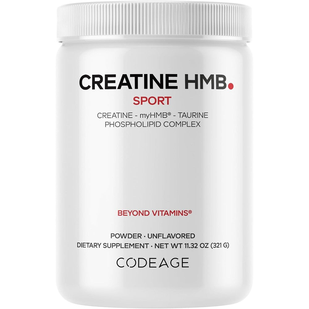 Codeage Creatine Hmb Plus Powder With Myhmb Taurine And Vitamin D3 Unflavored 11.32 Ounces