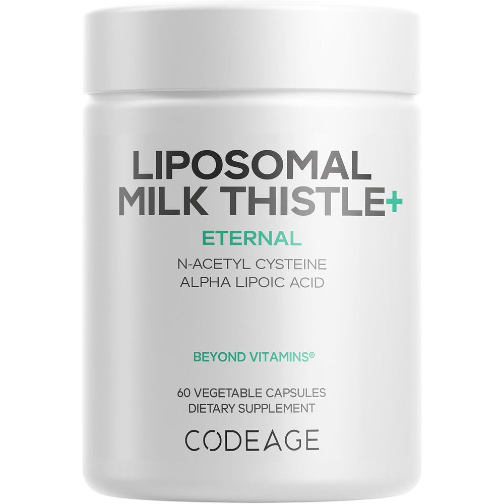 Codeage Liposomal Milk Thistle Plus Supplement With Silymarin NAC Artichoke Dandelion Alpha Lipoic Acid And BioPerine 60 Vegetable Capsules
