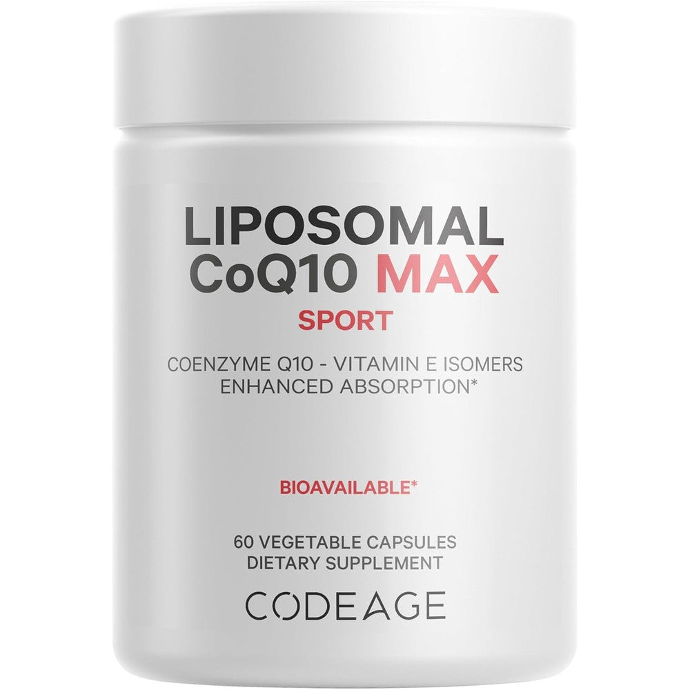 Codeage Liposomal CoQ10 Max Supplement 250 Milligrams Coenzyme Q10 With Vitamin E Isomers Tocopherols 60 Capsules