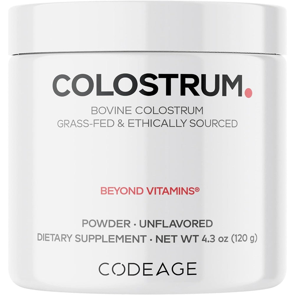 Codeage Bovine Colostrum Powder 1000 Milligrams Grass Fed Immunoglobulin Rich First Milk 4.3 Ounces