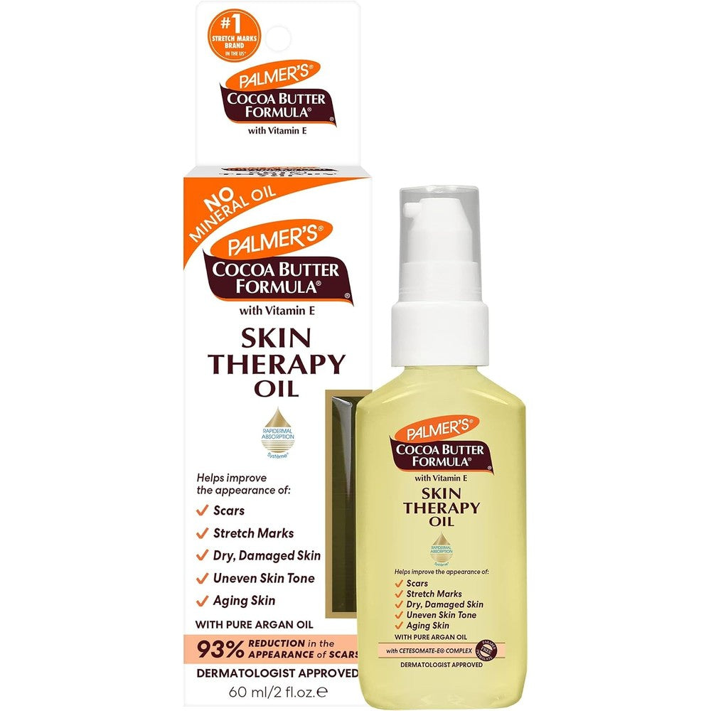 Palmer's Cocoa Butter Formula Skin Therapy Moisturizing Body Oil With Vitamin E And Argan Oil For Stretch Marks And Scars 2 Fluid Ounce