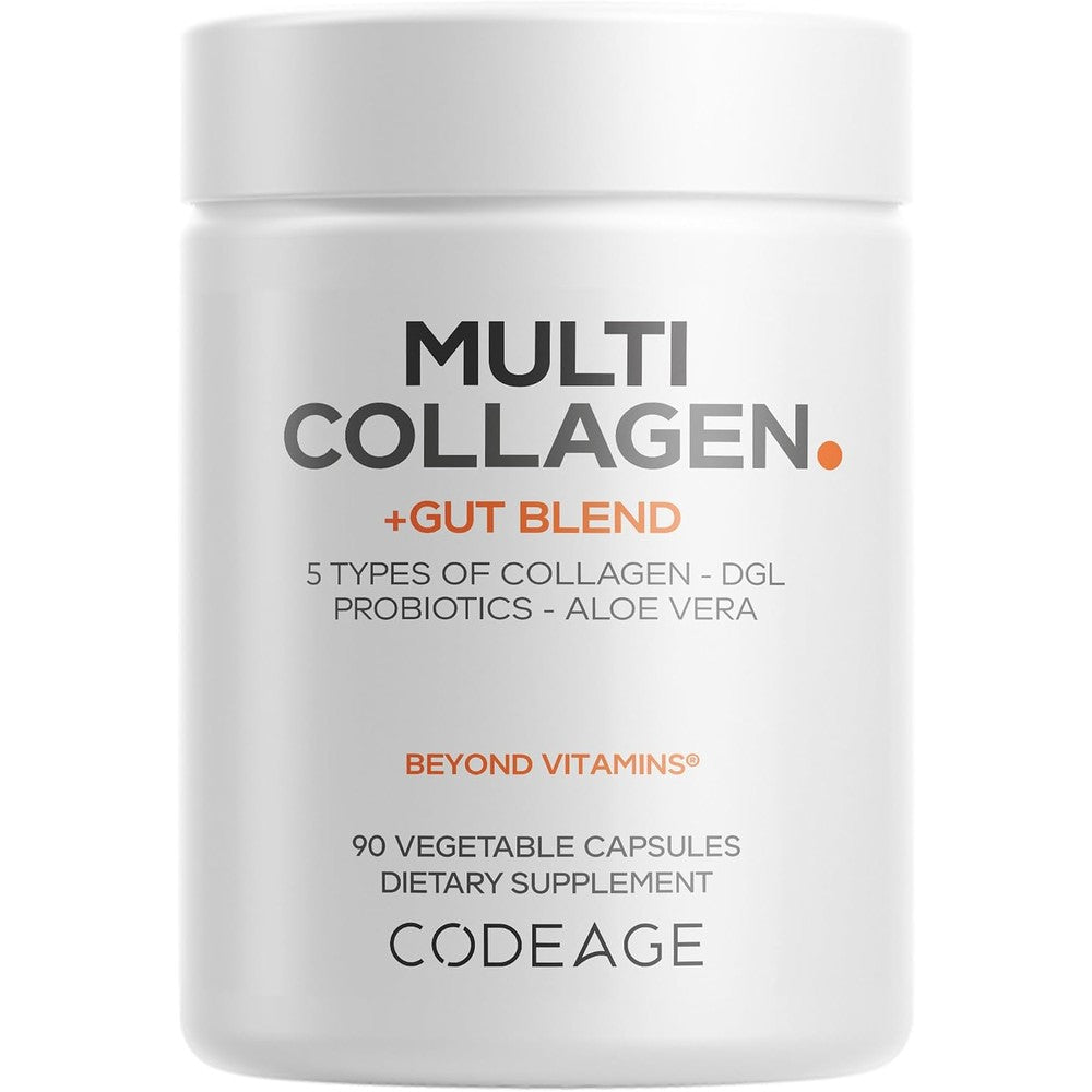 Codeage Multi Collagen Gut Blend Probiotics DGL Licorice 90 Capsules