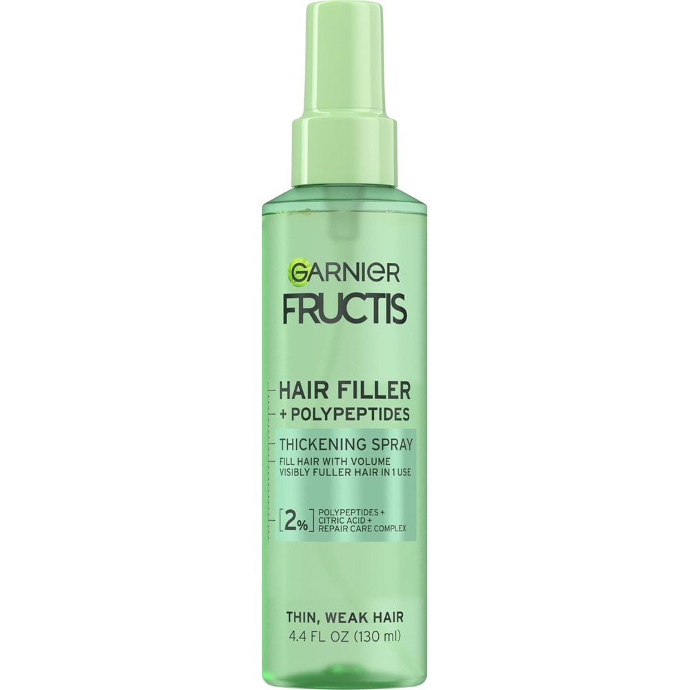 Garnier Fructis Hair Filler Fullness Repair Thickening Spray With Polypeptides And Repair Care Complex For Thin Weak Hair 4.4 Fluid Ounce