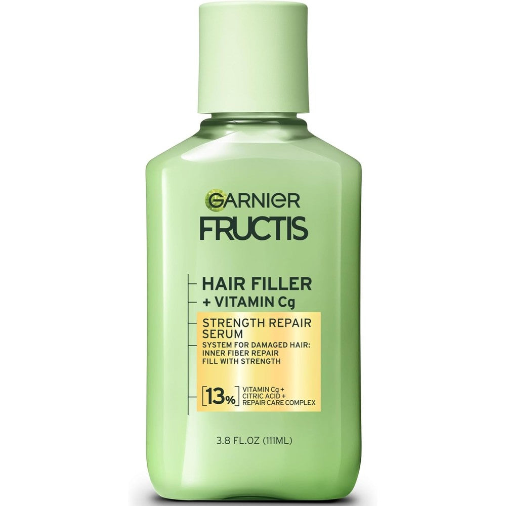 Garnier Fructis Hair Filler Strength Repair Serum Treatment With Vitamin Cg For Weak Damaged Hair 3.8 Fluid Ounce 1 Count