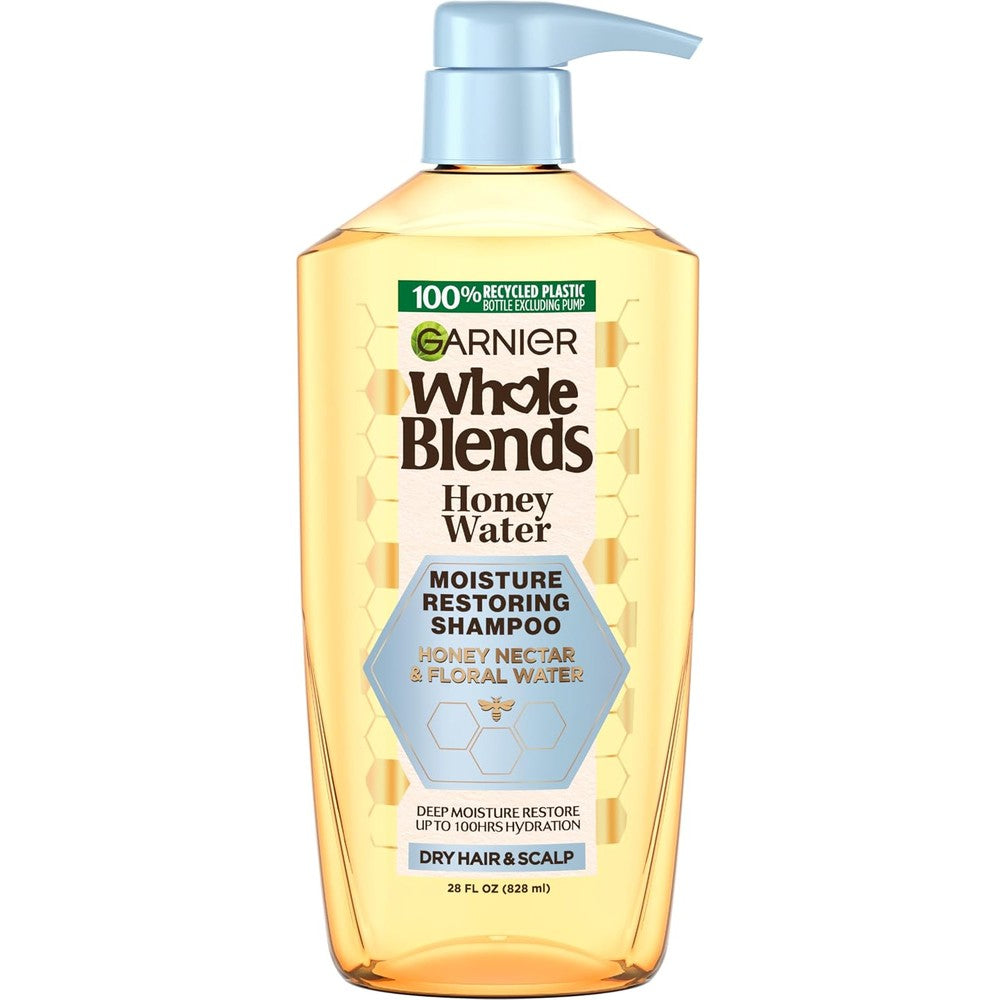 Garnier Whole Blends Honey Water Moisture Restoring Shampoo For Dry Hair And Dry Scalp 28 Fluid Ounce