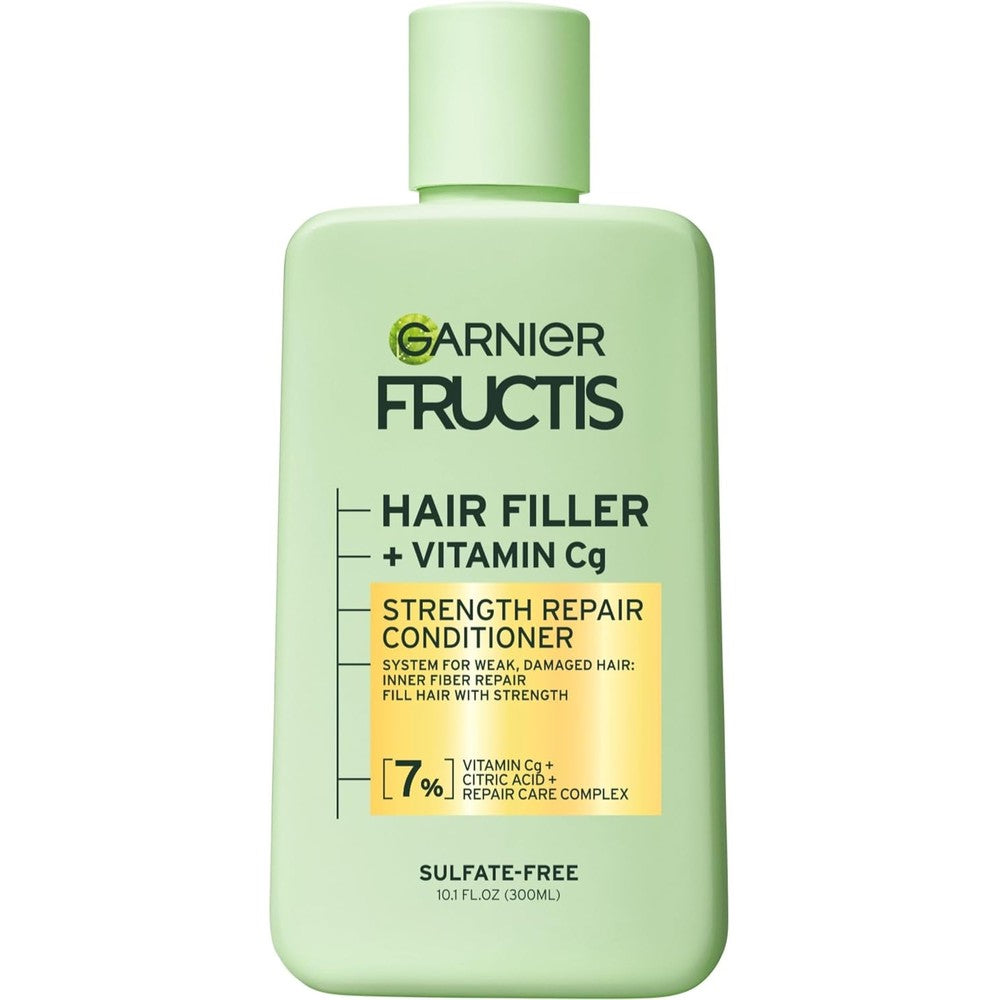 Garnier Fructis Hair Filler Strength Repair Conditioner With Vitamin Cg Sulfate Free Conditioner For Weak Damaged Hair 10.1 Fluid Ounce 1 Count