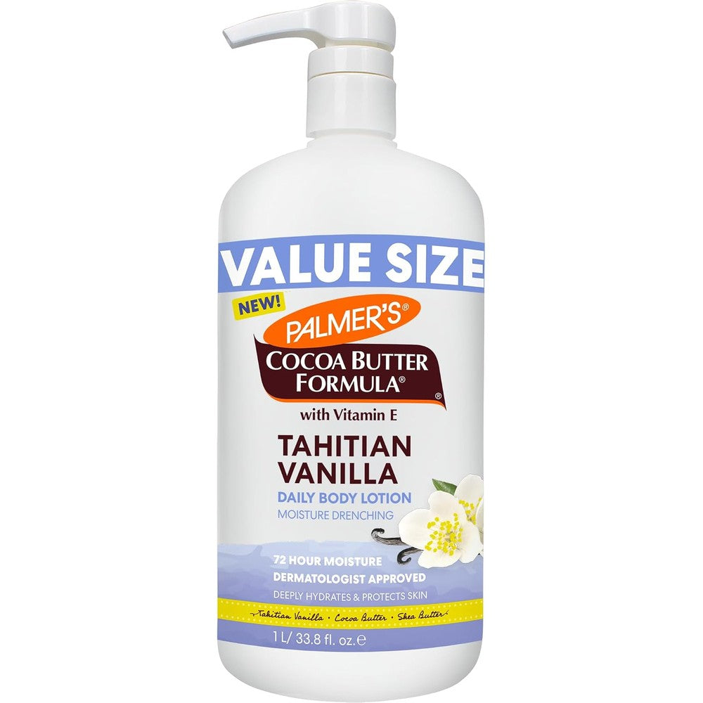 Palmer's Tahitian Vanilla Daily Body Lotion with Cocoa Butter, Shea Butter and Vitamin E for Dry Skin, 33.8 Fluid Ounce