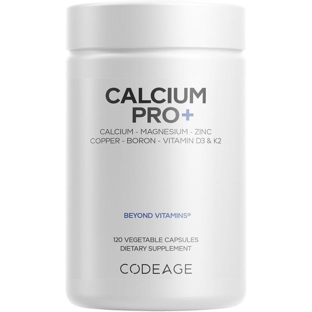 Codeage Calcium 250mg, Vitamin D3, Magnesium, Zinc, K2, 120 Capsules | Calcium 250 mg With Vitamin D3, K2 (MK-7), Magnesium, Zinc, Copper And Boron