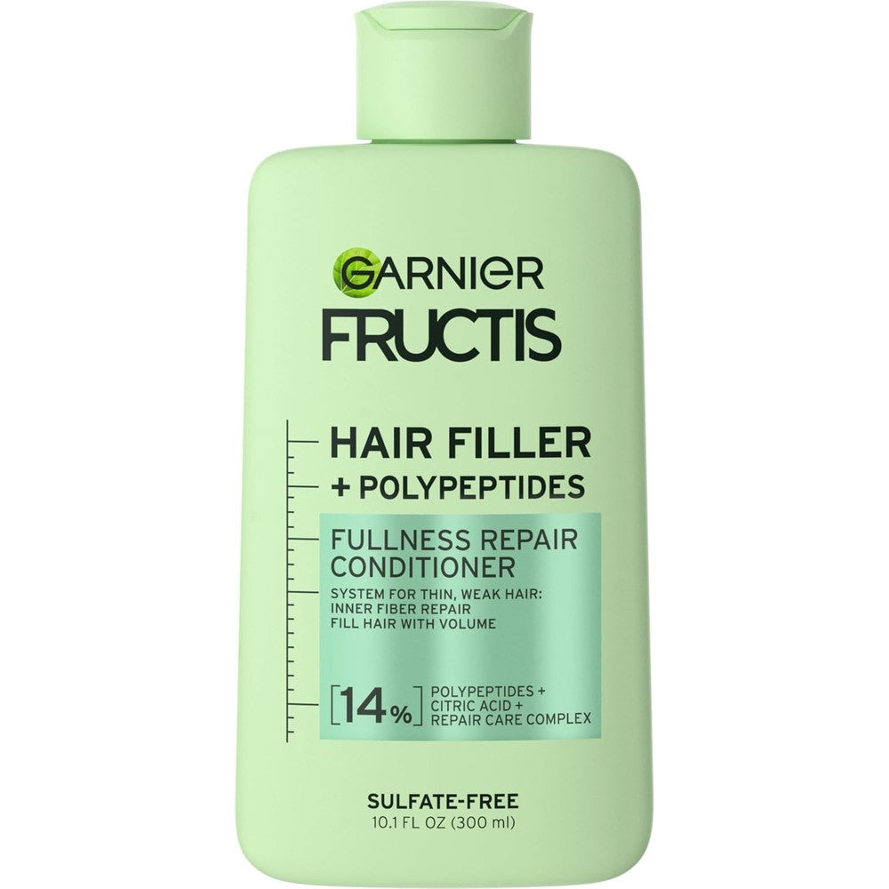 Garnier Fructis Hair Filler Fullness Repair Conditioner With Polypeptides And Hair Repair Complex For Thin Weak Split Ends 10.1 Fluid Ounces