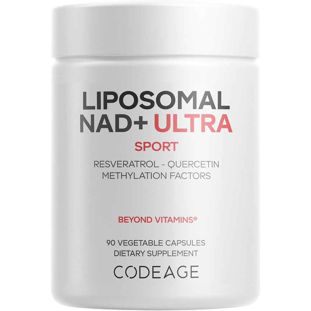 Codeage Liposomal NAD+ with Resveratrol and Vitamin B, 90 Capsules | Cellular Energy and Healthy Aging Supplement