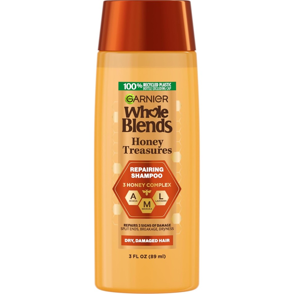 Garnier Whole Blends Honey Treasures Repairing Shampoo For Dry Damaged Hair 3 Fluid Ounce