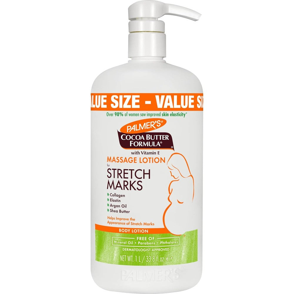 Palmer's Cocoa Butter Formula Stretch Marks Massage Body Lotion For Pregnancy And Weight Changes 33.8 Fluid Ounce Value Size