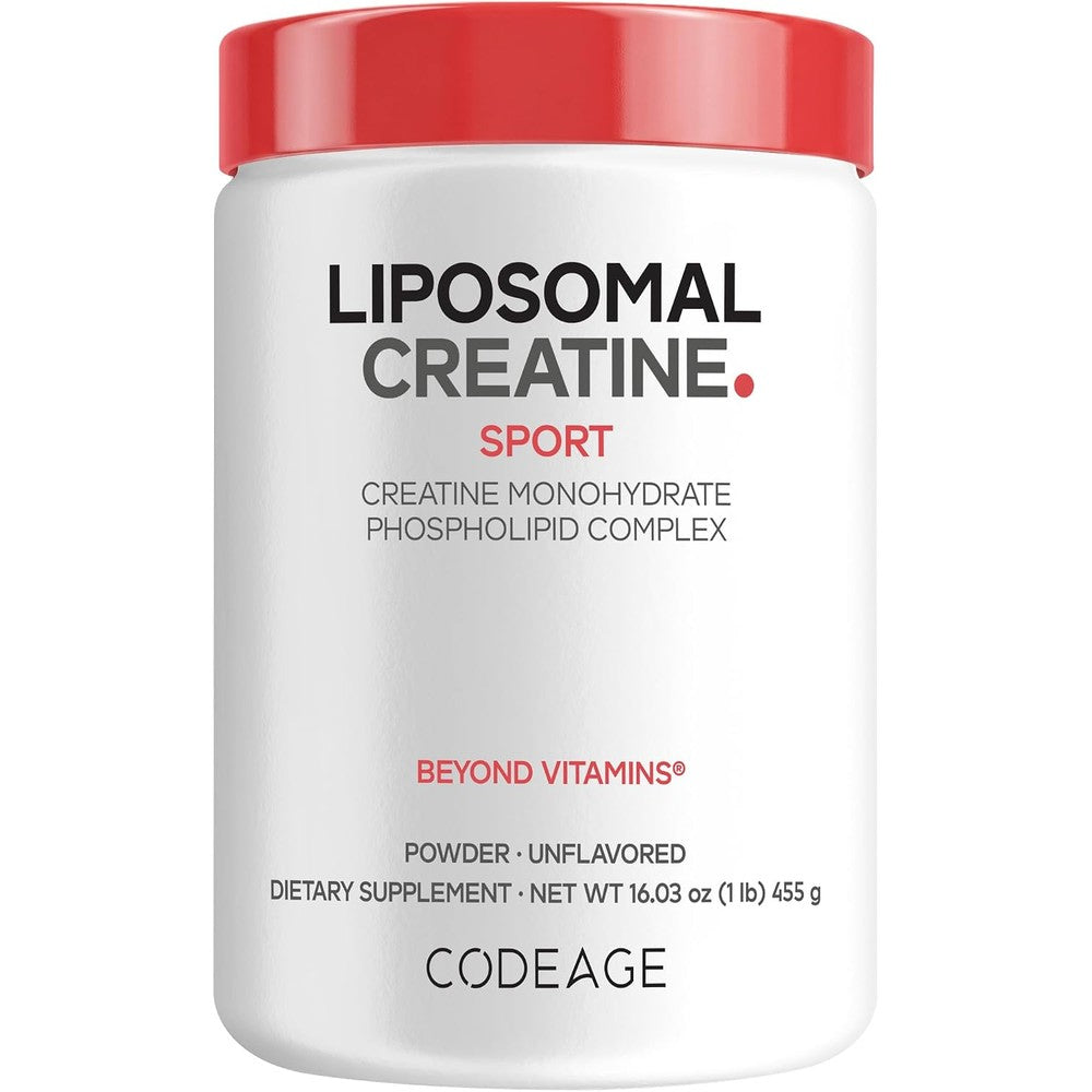 Codeage Liposomal Creatine Monohydrate Powder 5000 Milligrams Unflavored 90 Servings