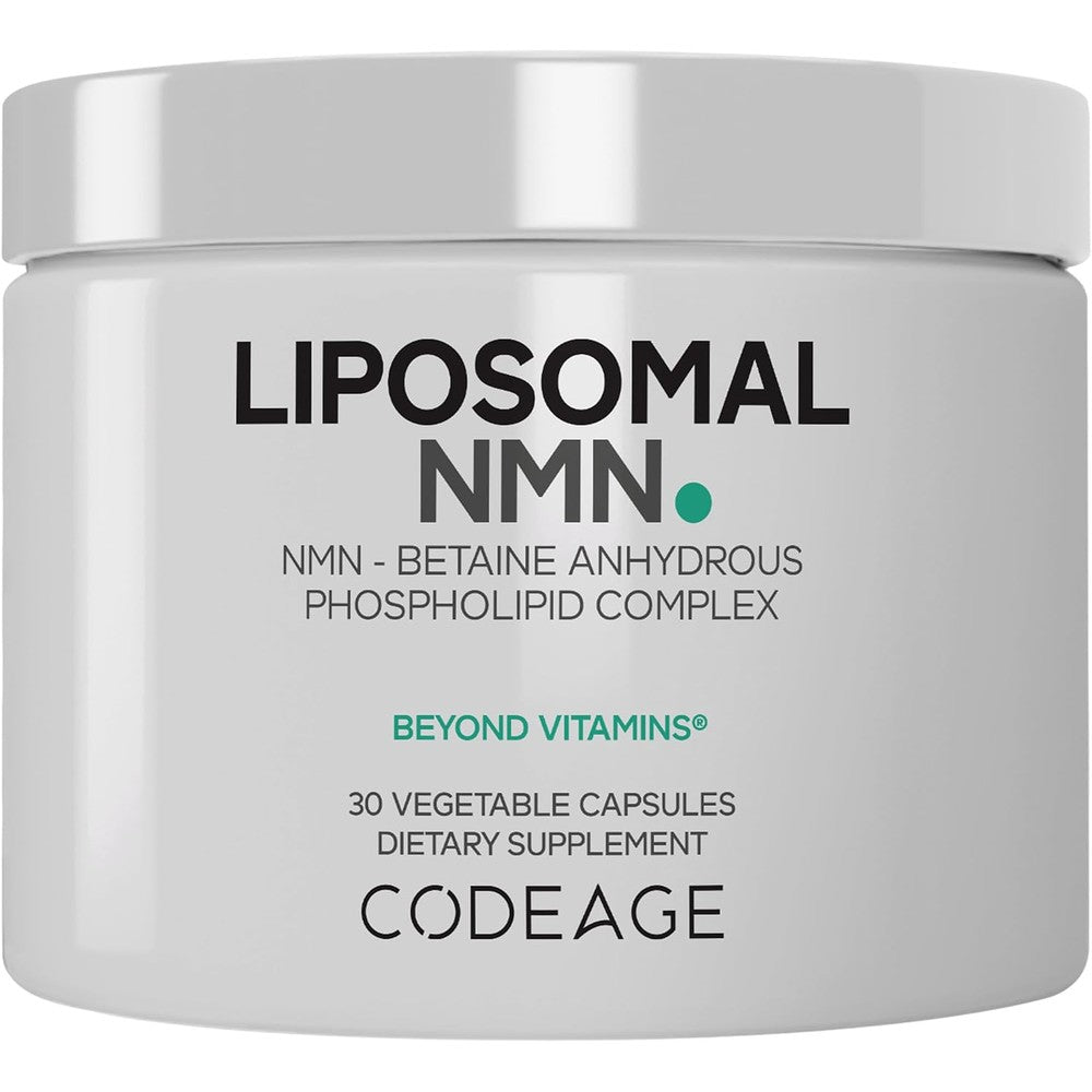 Codeage Liposomal NMN And TMG Supplement Nicotinamide Mononucleotide NAD Plus Precursor Betaine Anhydrous 30 Capsules