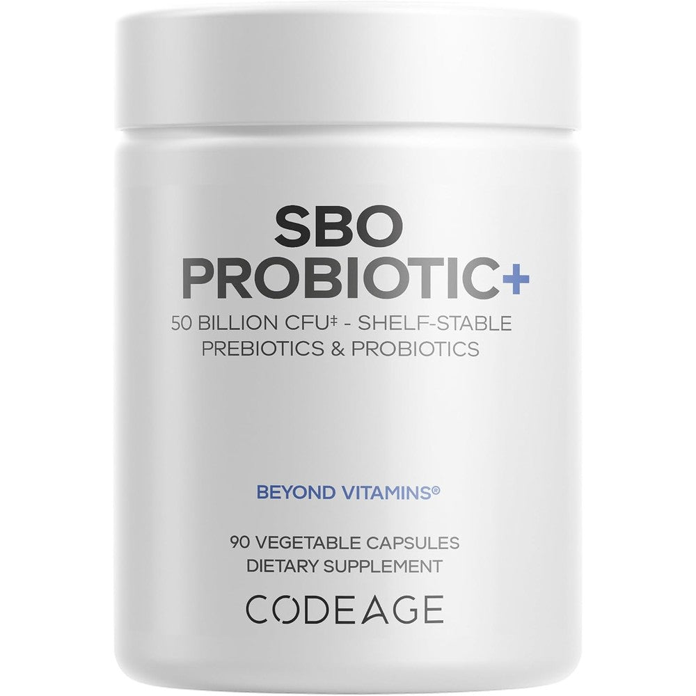 Codeage SBO Probiotics 50 Billion CFUs Per Serving Multi Strain Soil Based Organisms Blend And Organic Fermented Botanical Blend Shelf Stable 90 Ca...