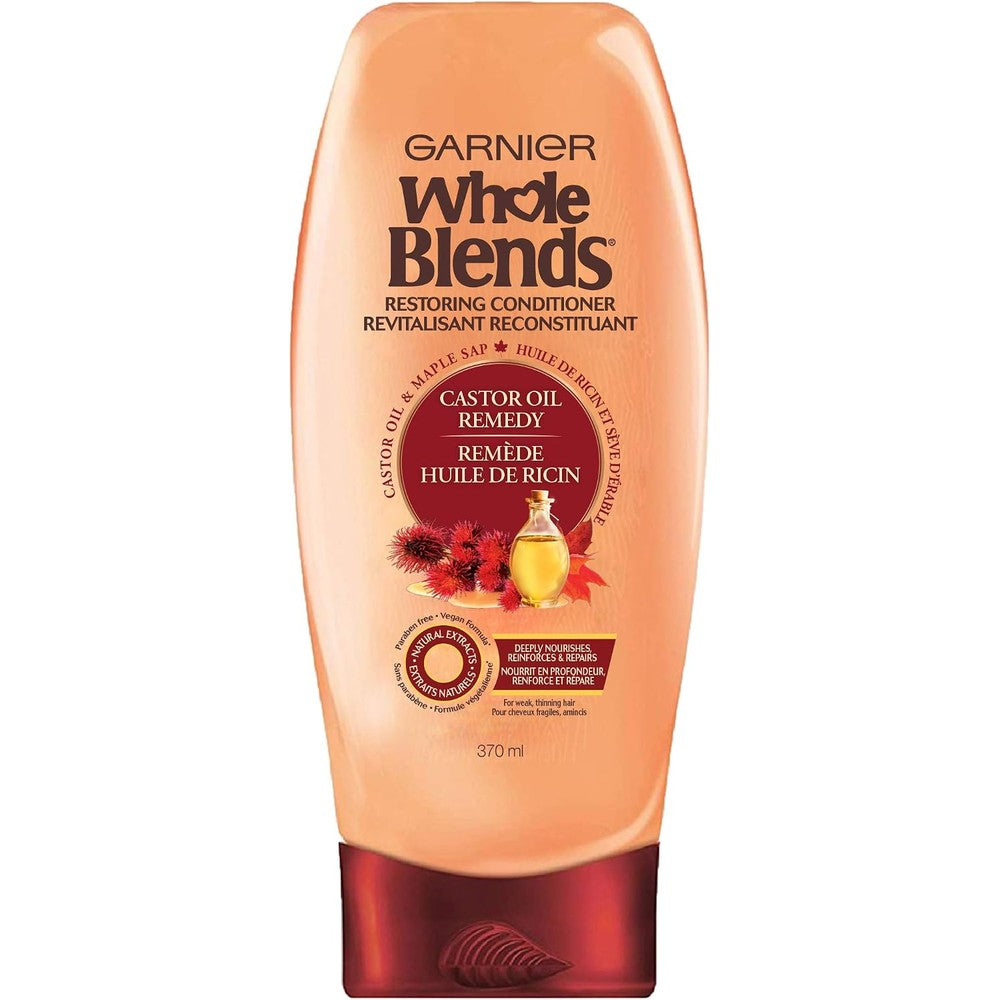 Garnier Whole Blends Restoring Conditioner Maple Remedy For Dry Damaged Hair 12.5 Fluid Ounces