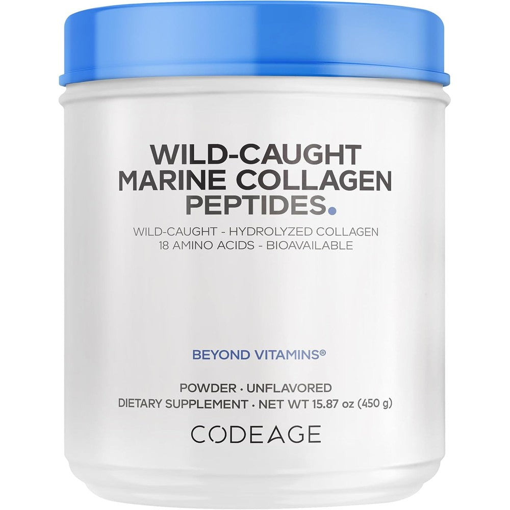 Codeage Marine Collagen Powder Wild-Caught Hydrolyzed Fish Collagen Peptides 15.87 Ounces