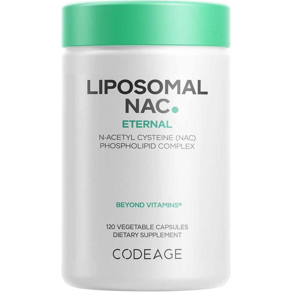 Codeage Liposomal NAC N-Acetyl L-Cysteine Free-Form Vegan Capsules 120 Count