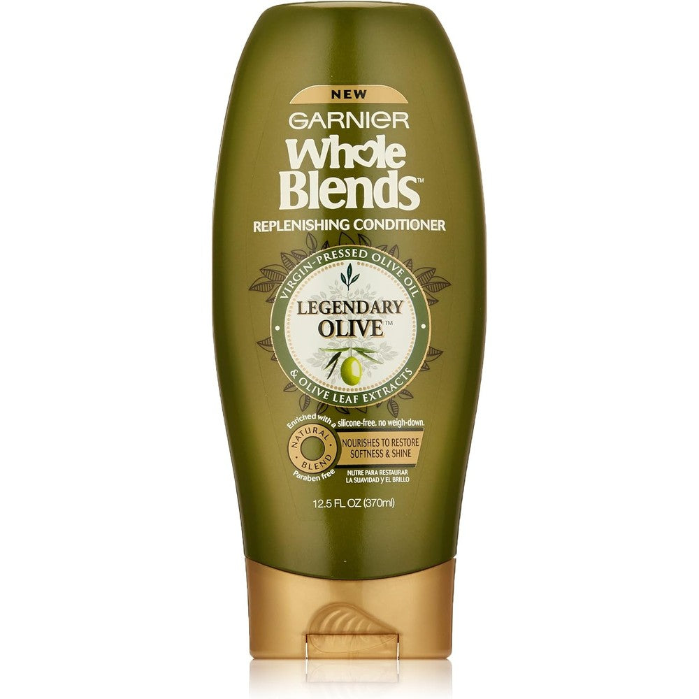Garnier Whole Blends Replenishing Conditioner Legendary Olive For Dry Hair 12.5 Fluid Ounces
