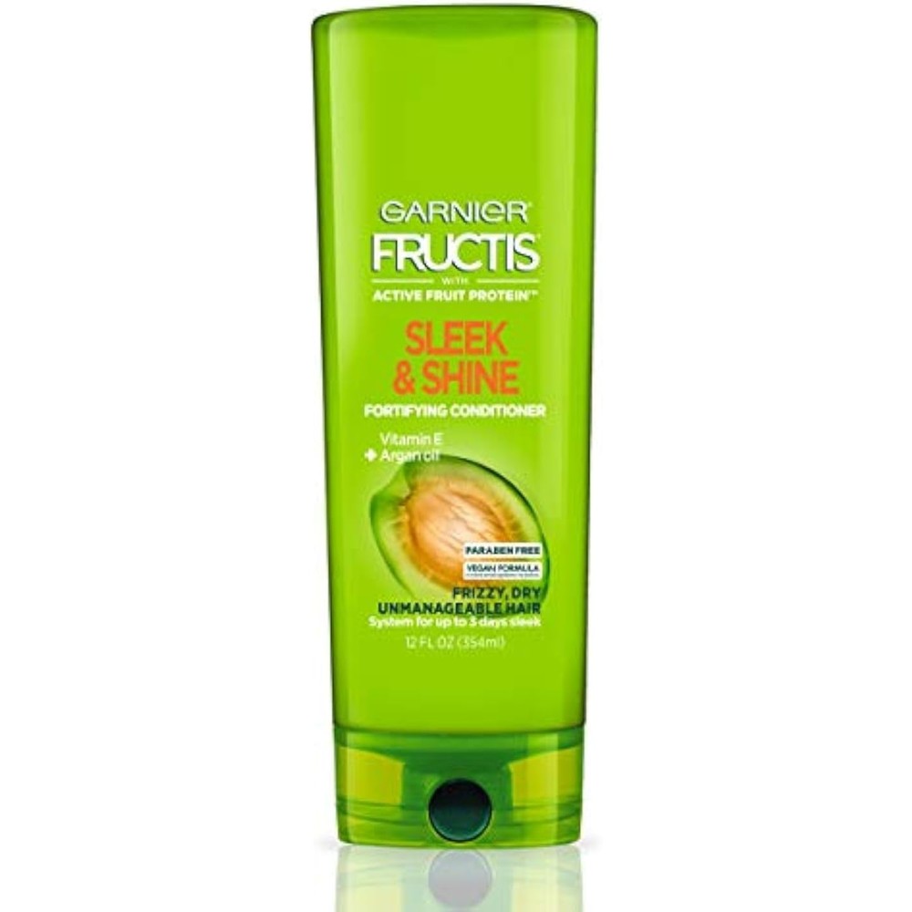 Garnier Fructis Sleek And Shine Conditioner For Frizzy And Dry Hair Infused With Moroccan Argan Oil 12 Fluid Ounce