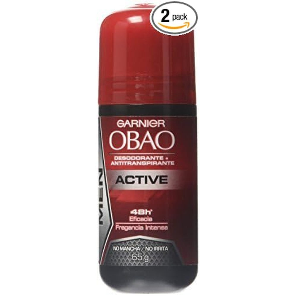 Garnier OBAO for Men 48 Hour Roll On Deodorant And Antiperspirant Active Scent 65 Grams
