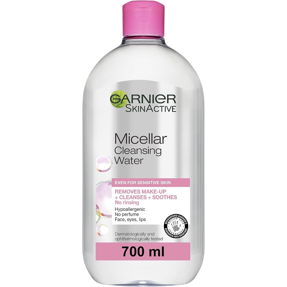 Garnier Micellar Cleansing Water Sensitive Skin 700 Milliliters All In One Makeup Remover And Gentle Face Cleanser
