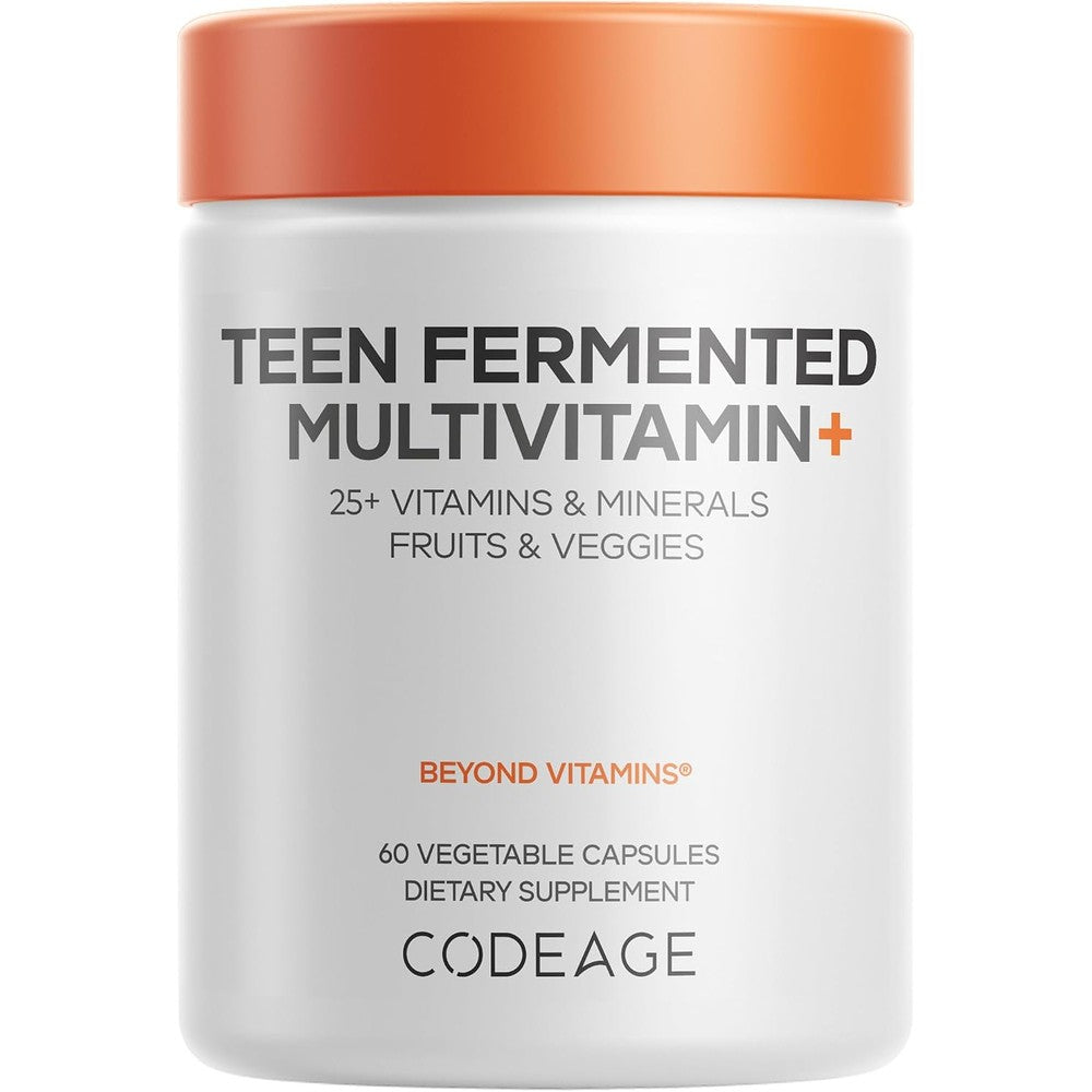 Codeage Teen Multivitamin Supplement Daily Vitamins And Minerals For Teen Boys And Girls Organic Whole Food Formula With Omega-3 And Vitamins A To ...