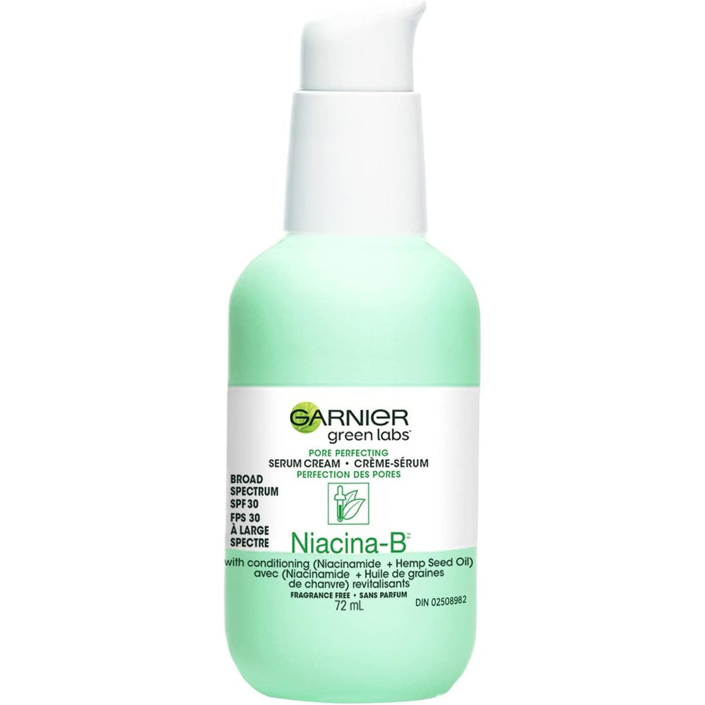 Garnier SkinActive Green Labs Canna B Pore Perfecting Serum Cream Moisturizer SPF 30 72 Milliliters