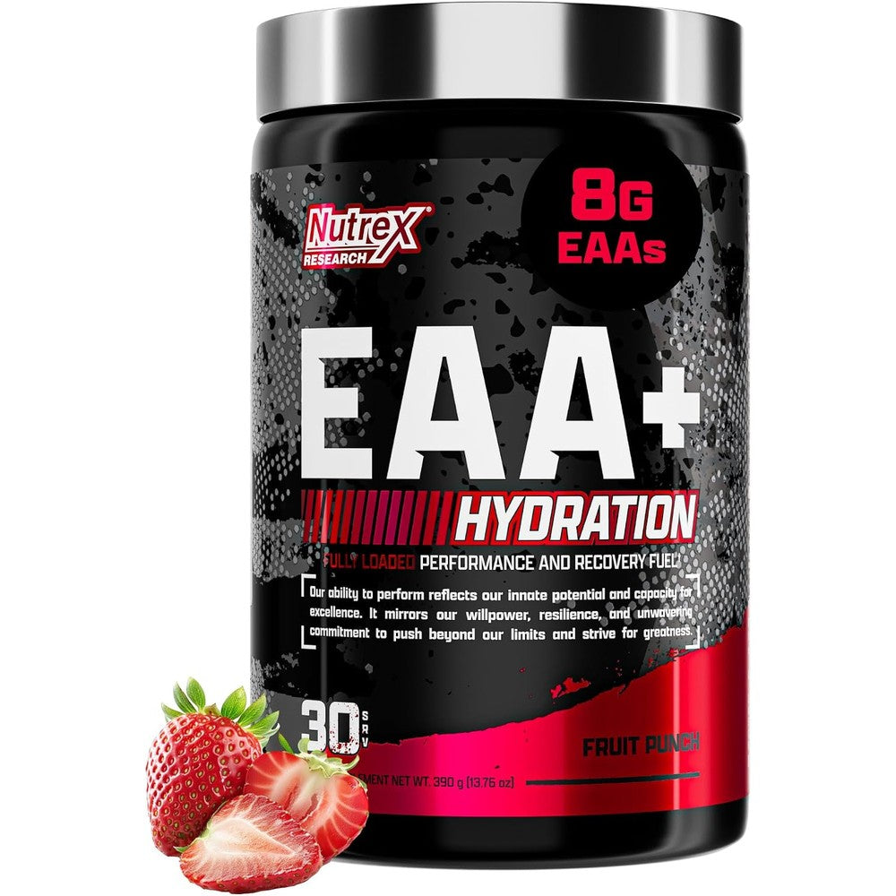 Nutrex Research Essential Amino Acids Hydration Powder Muscle Recovery And Endurance Supplement Fruit Punch 30 Servings 13.76 Ounce