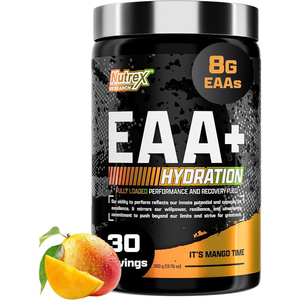 Nutrex Research EAA Hydration Essential Amino Acids Powder It's Mango Time 13.7 Ounce 30 Servings