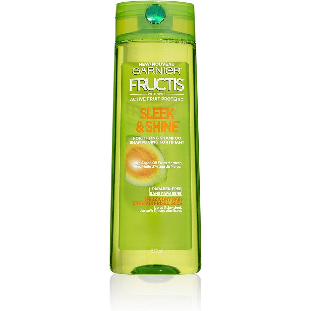 Garnier Fructis Sleek And Shine Shampoo For Frizzy And Dry Hair With Moroccan Argan Oil 12.5 Fluid Ounce