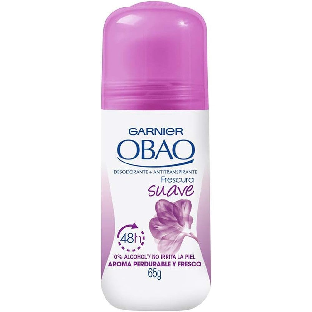 Garnier Pack Of 4 Obao For Women 48 Hour Roll On Deodorant And Antiperspirant Soft Suave Scent 65 Grams Each