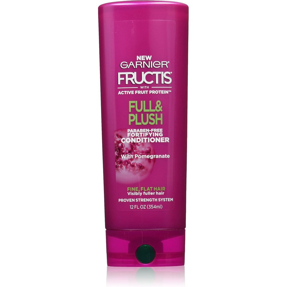 Garnier Hair Care Fructis Full And Plush Fortifying Conditioner With Pomegranate Extract For Fine And Flat Hair 12 Fluid Ounce