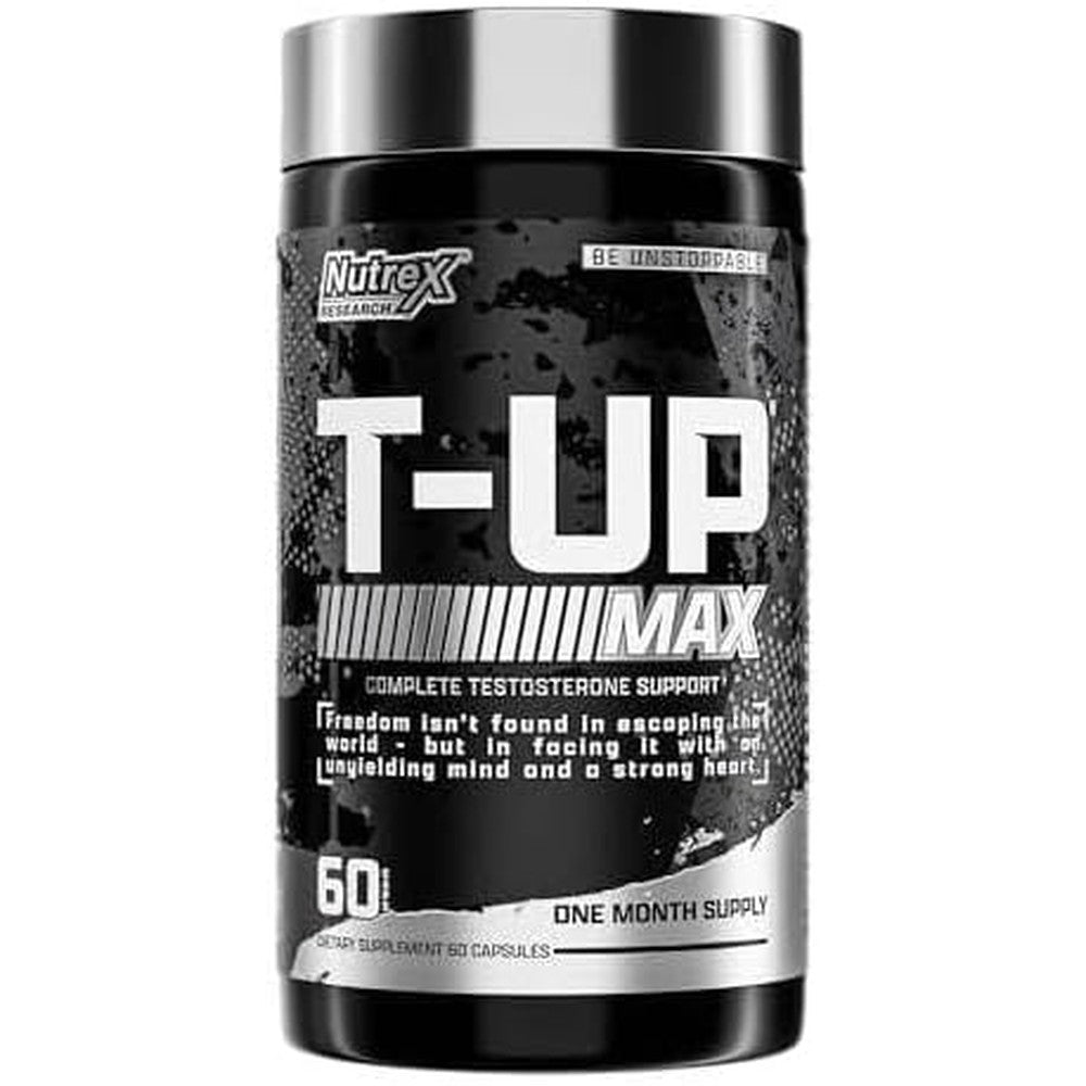 Nutrex Research T-Up Booster Muscle Growth Supplement For Men With Tongkat Ali Ashwagandha Support Strength Stamina Energy 60 Count