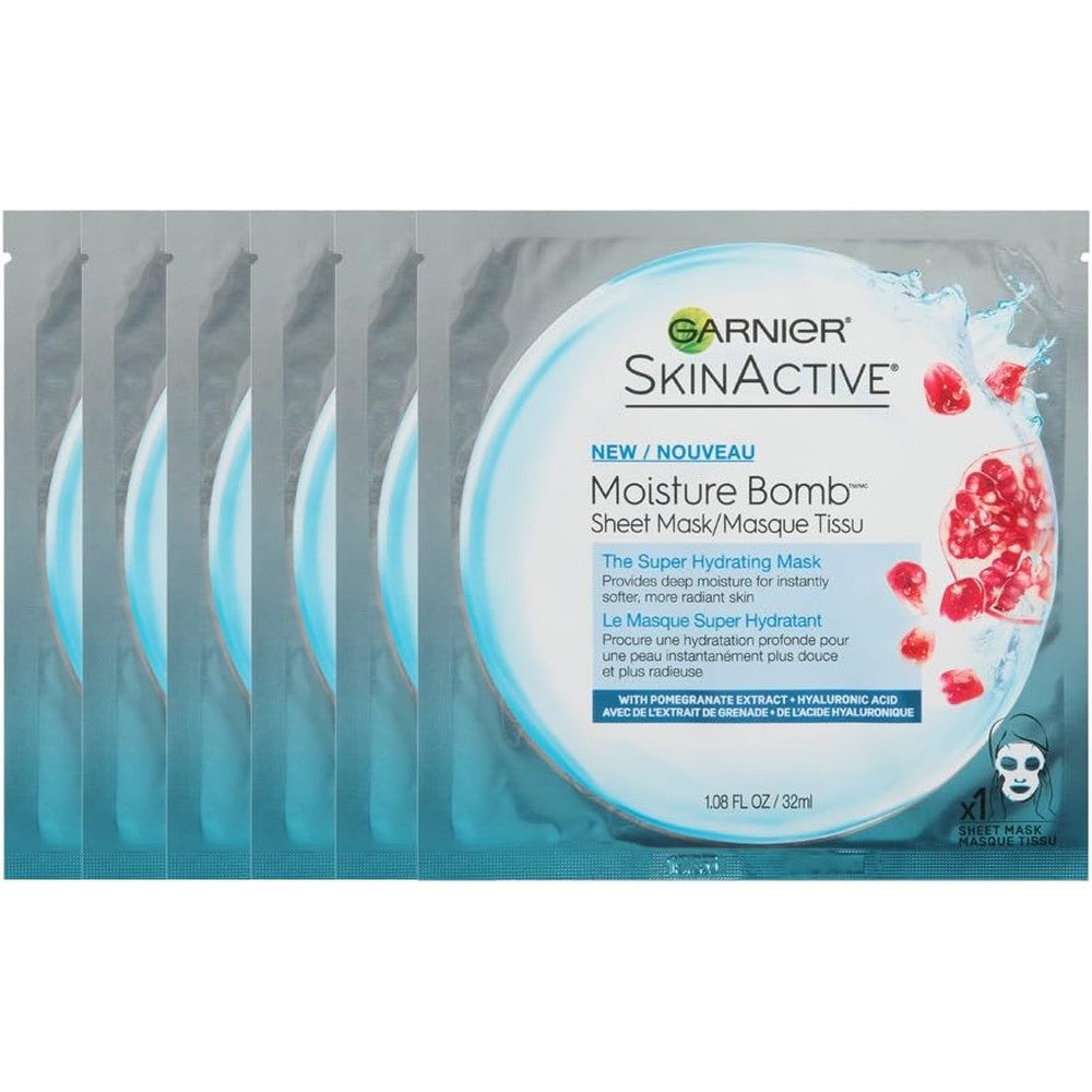 Garnier SkinActive Moisture Bomb The Super Hydrating Sheet Mask 6 Count