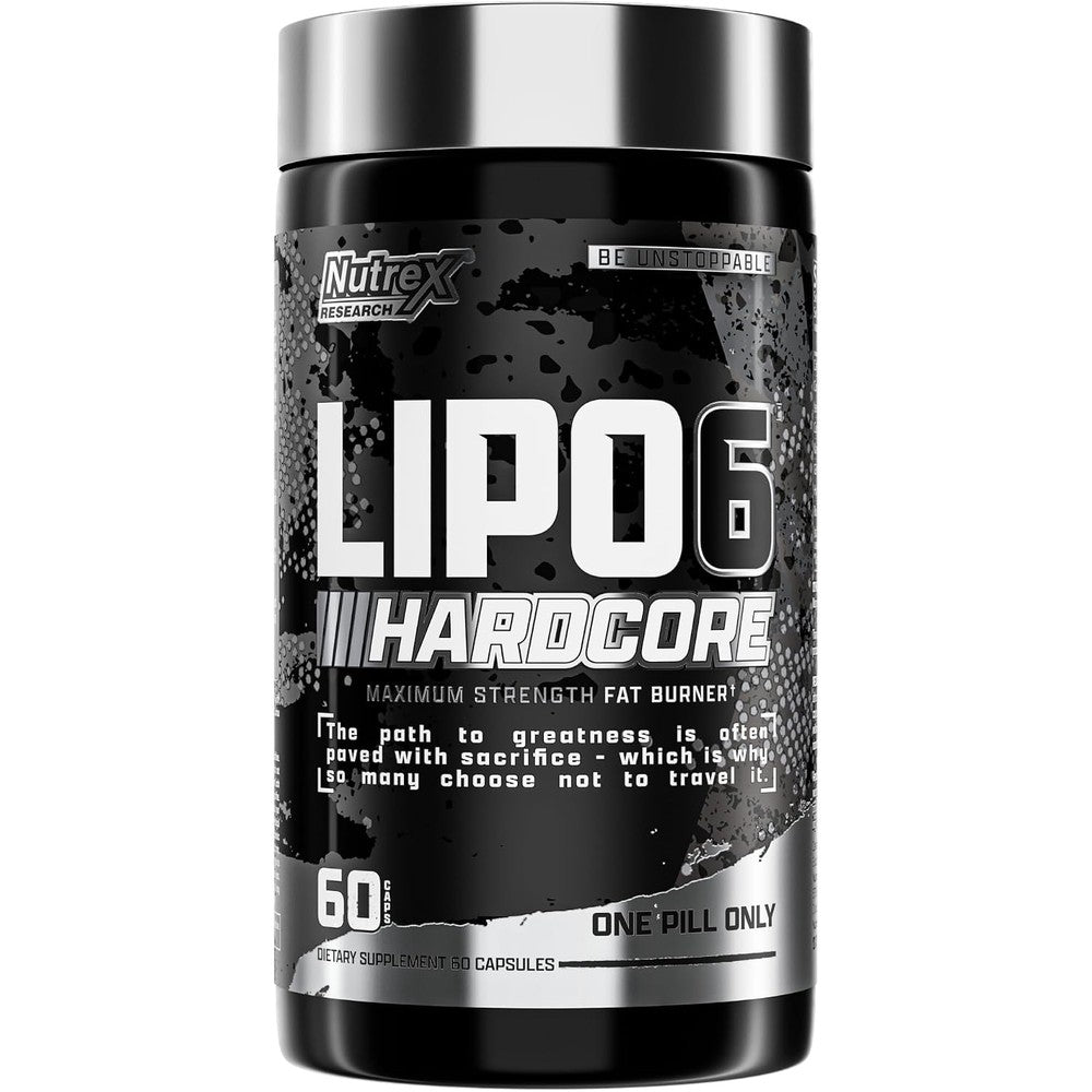 Nutrex Research Lipo-6 Hardcore Energy Dietary Capsules for Metabolism Support and Appetite Control 60 Count