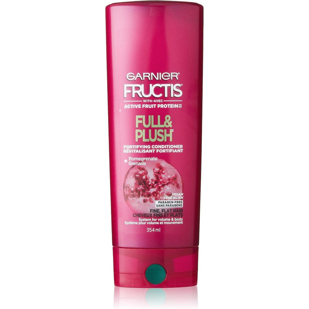 Garnier Fructis Full And Plush Fortifying Conditioner For Fine And Flat Hair 12 Fluid Ounces 1 Count