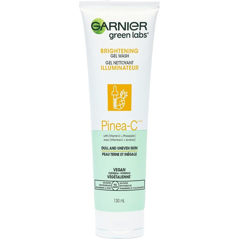 Garnier SkinActive Green Labs Pinea-C Brightening Gel Washable Cleanser With Vitamin C And Pineapple For Dull Uneven Skin 4.4 Fluid Ounces