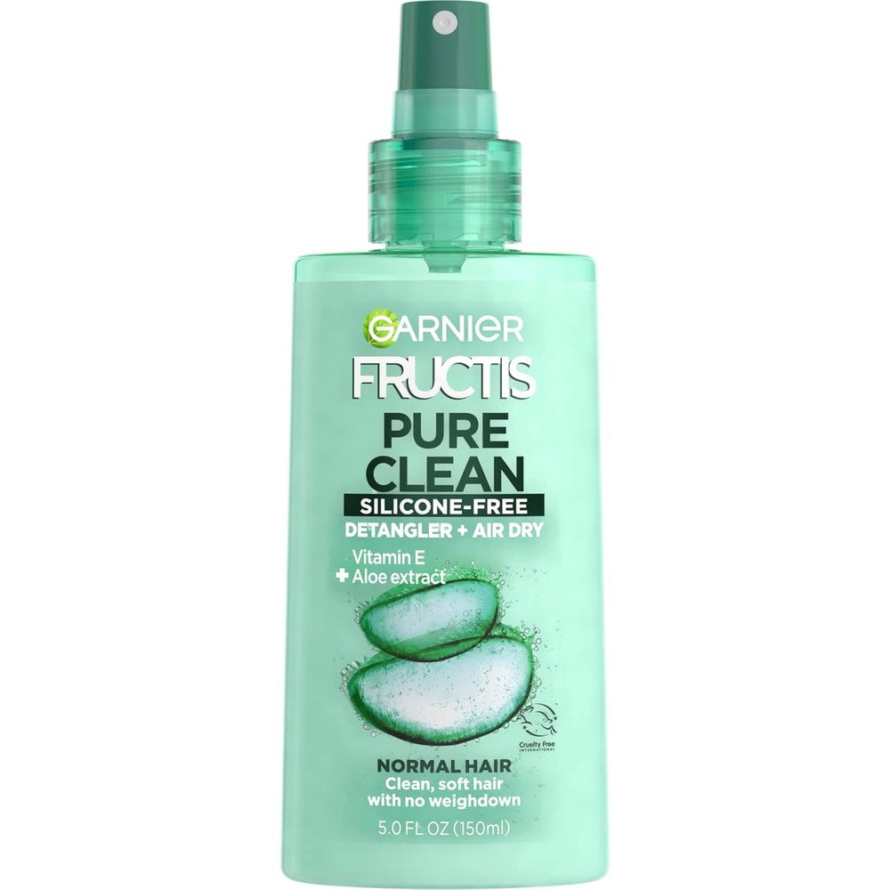 Garnier Fructis Pure Clean Detangler Plus Air Dry Spray With Aloe Vera And Vitamin E 5 Fluid Ounce