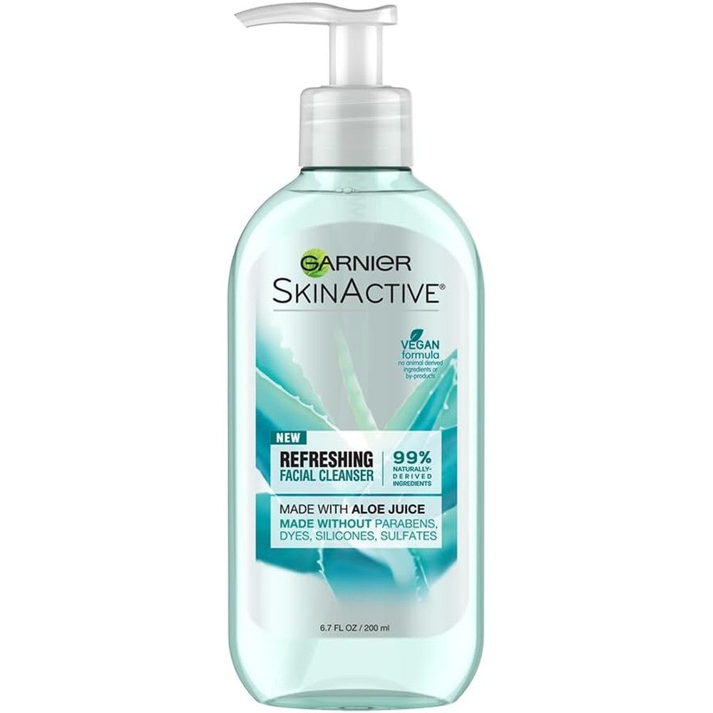 Garnier SkinActive Refreshing Facial Cleanser With Aloe Juice For Dry Skin 6.7 Fluid Ounce